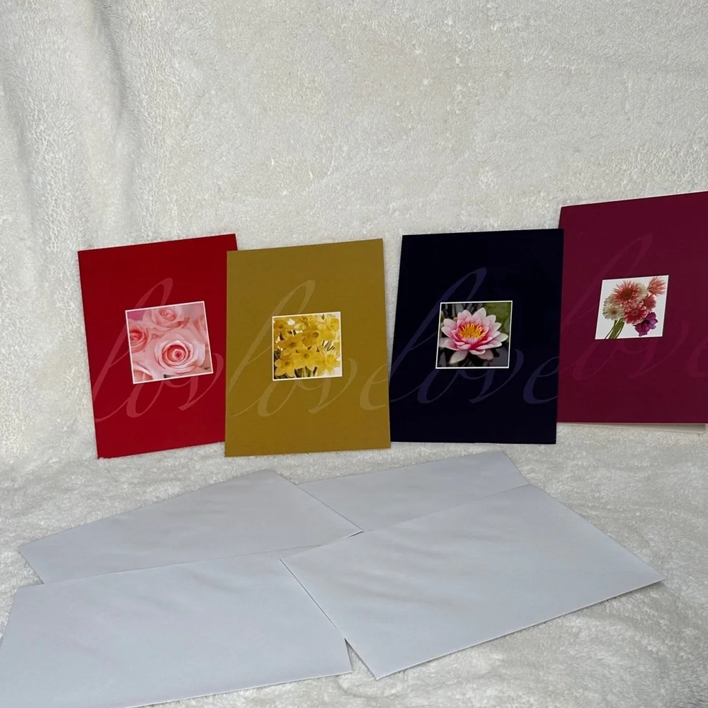 Lawson Falle Scripture Inspirational Cards Envelope Couples Floral Set Of 4 NWOT